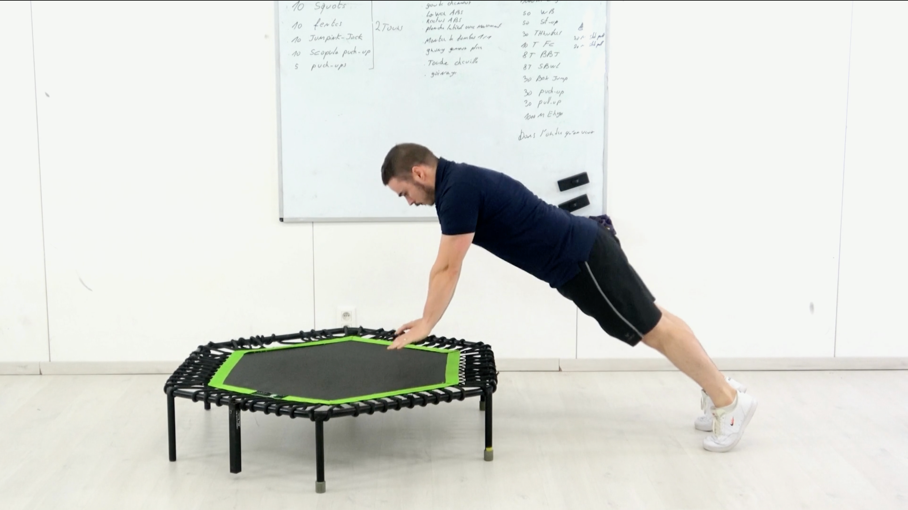 Explosive Scapular Push on a Trampoline