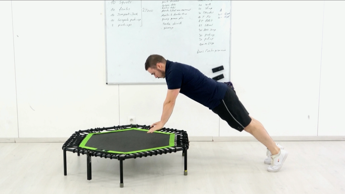 Explosive Scapular Push on a Trampoline