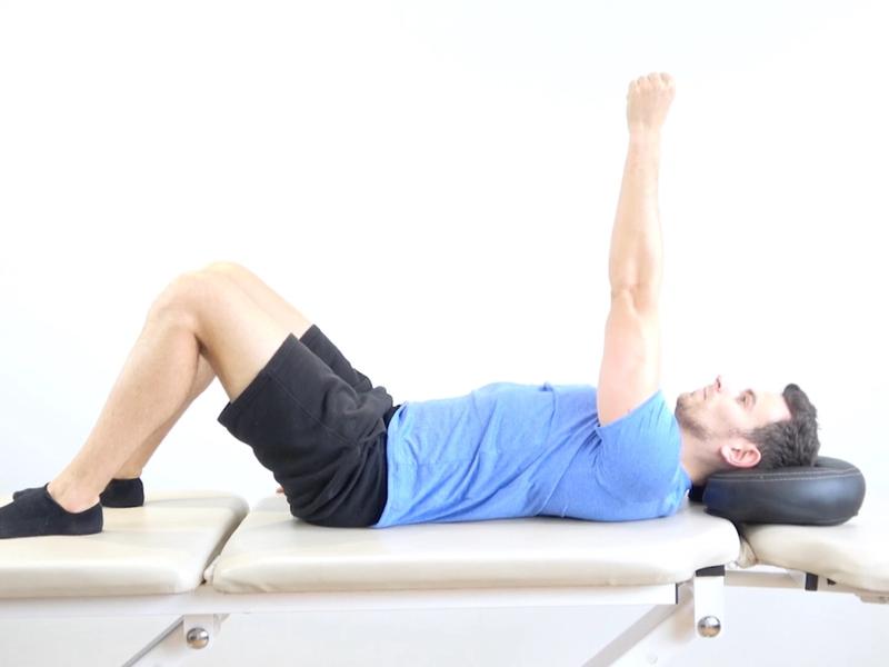 Active Shoulder Flexion in Supine Position, view 2