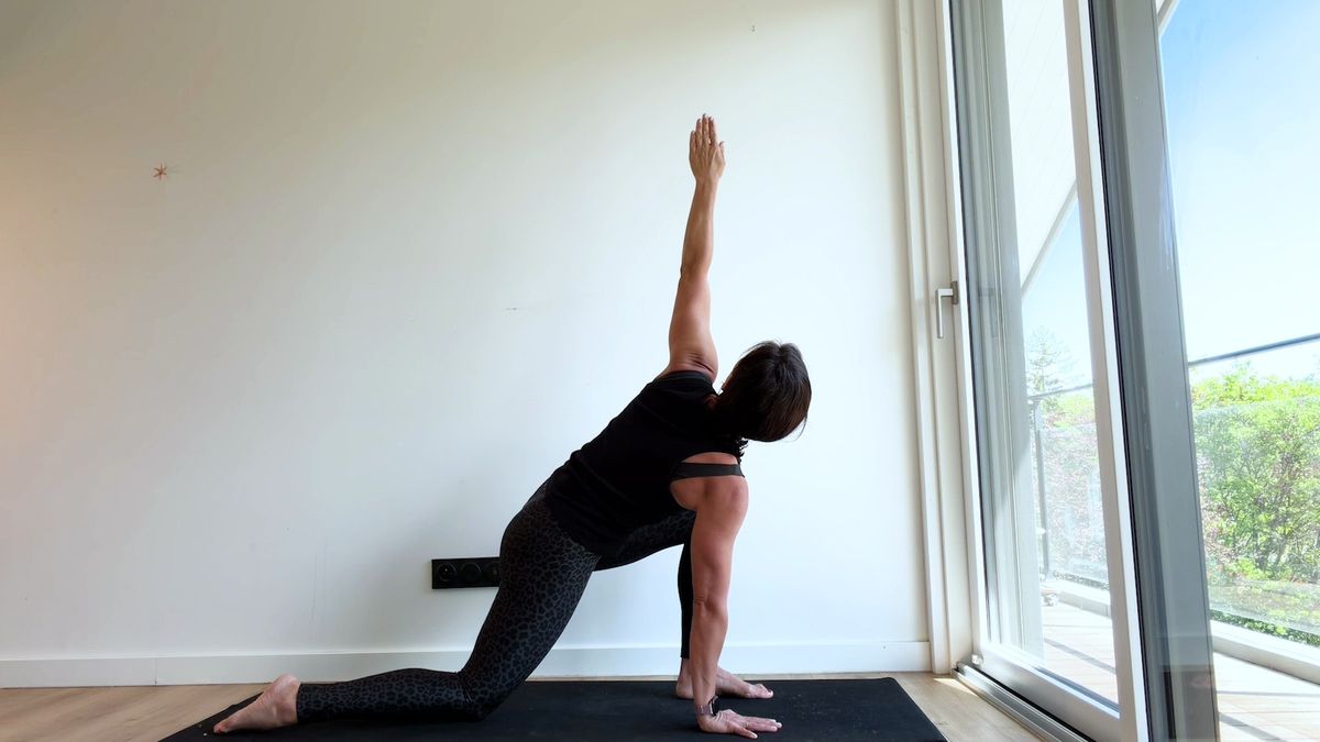 Revolved Side Angle Pose With Knee Down