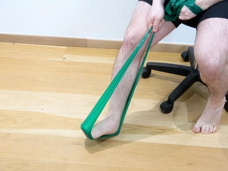 Toe Flexor Strengthening With Elastic Band, view 1