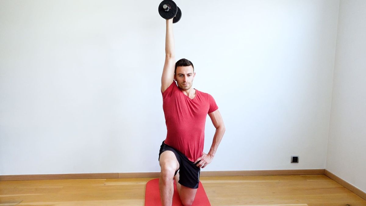 Unilateral Shoulder Press With Dumbbell