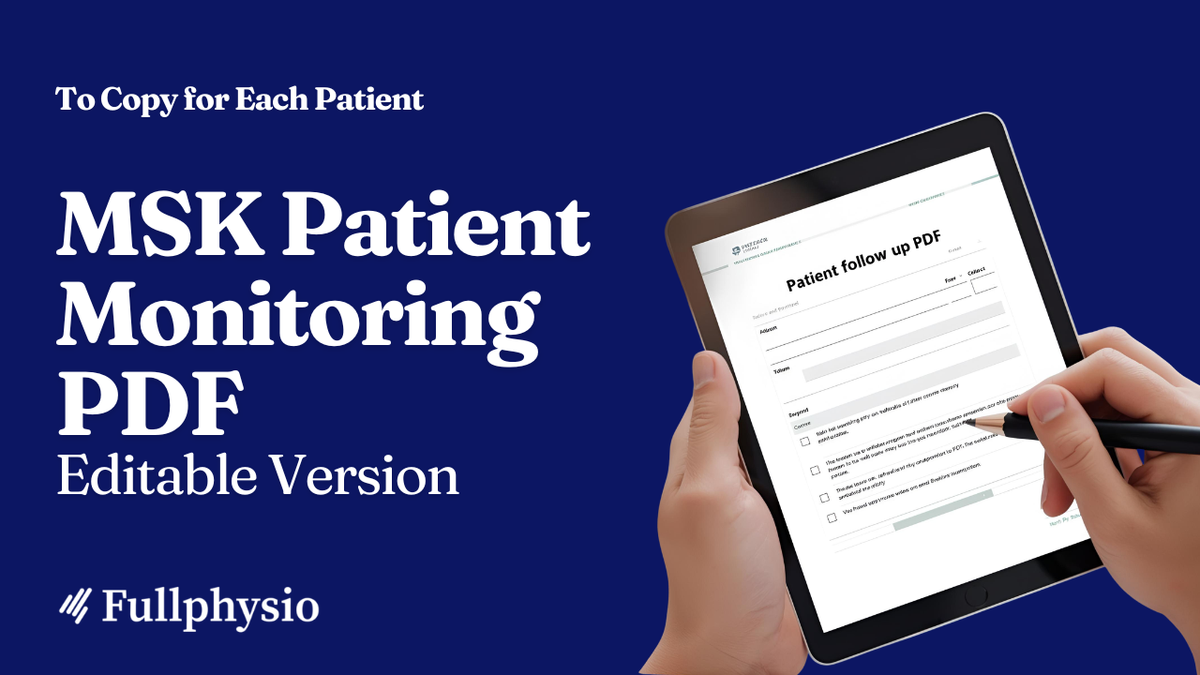 MSK Patient Monitoring PDF (Editable)