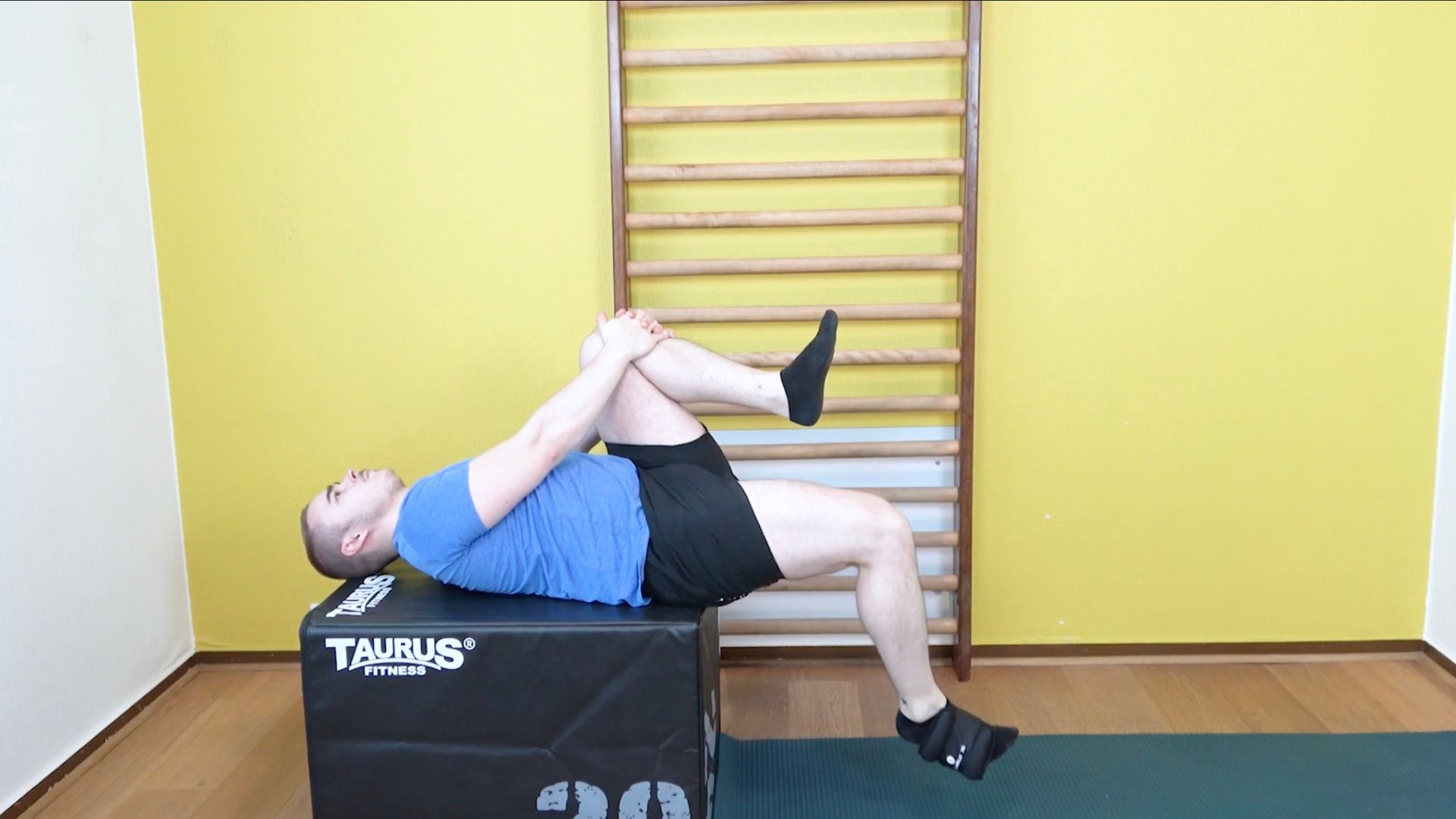 Supine Hip Flexor Strengthening at Table Edge With Ankle Weight