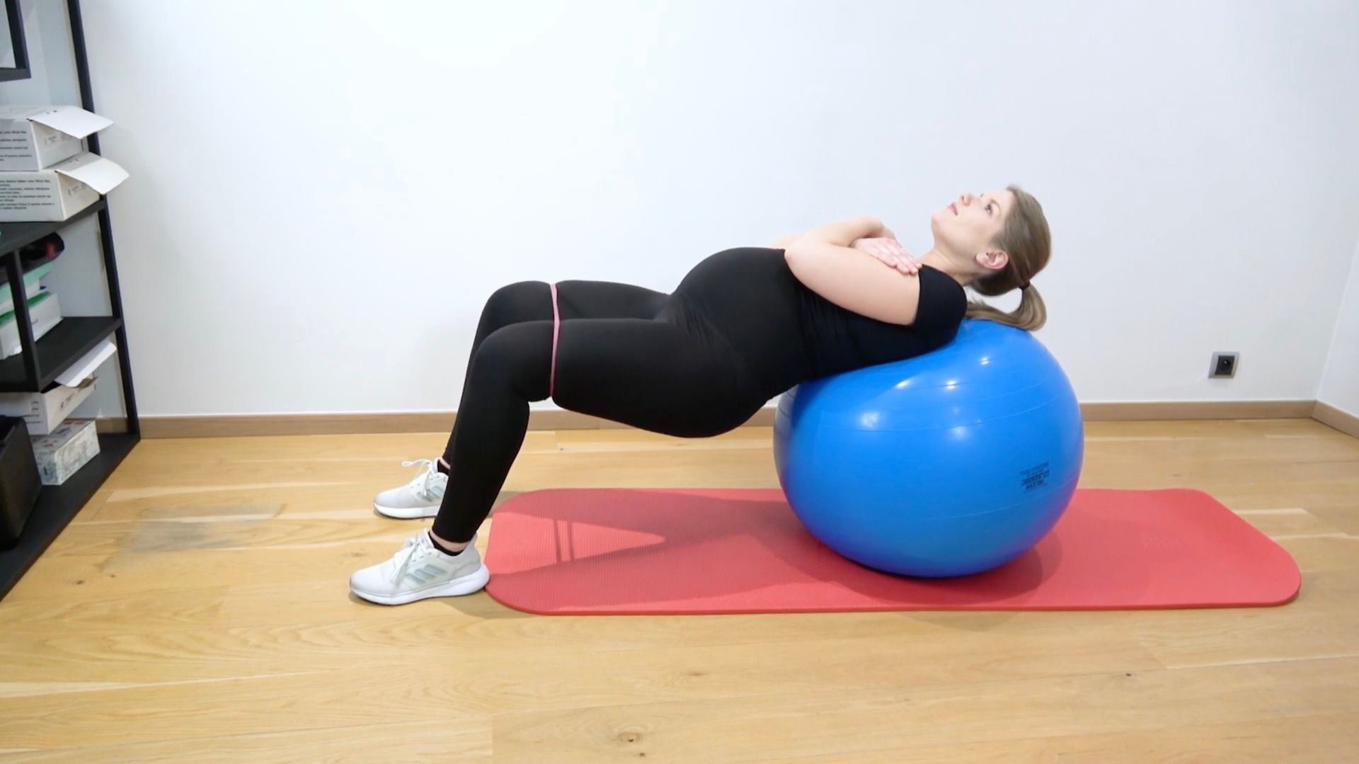Chest Bridge on Swiss Ball With Hip Abduction