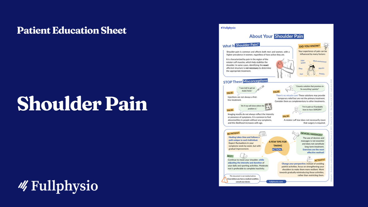 Patient Education – Shoulder Pain: Tips and Key Information