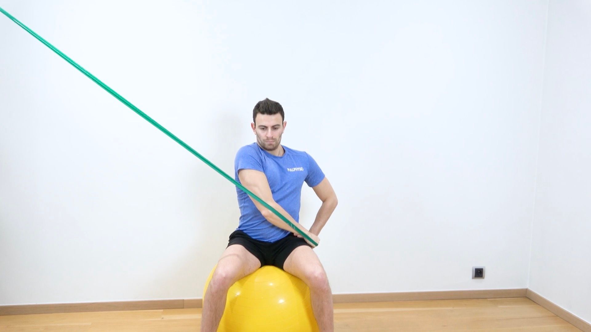 PNF D2 Extension Strengthening With Elastic Band
