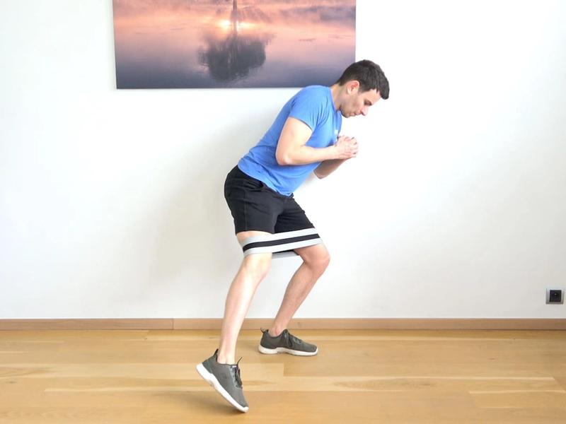Renforcement hanche tridirectionnel genou tendu, vue 1