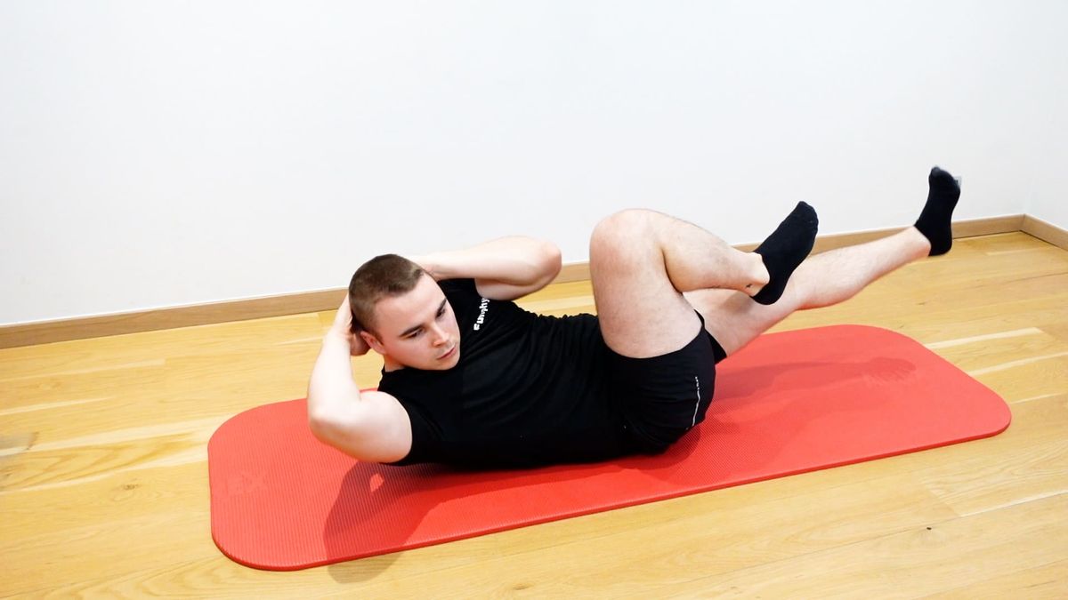 Abs Strengthening With Crossed Elbow & Knee