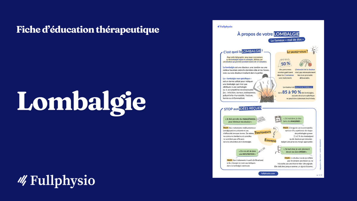Éducation thérapeutique – Lombalgie