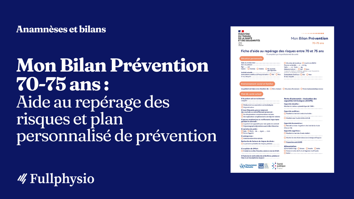 Mon Bilan Prévention 70-75 ans : Aide au repérage des risques et plan personnalisé de prévention
