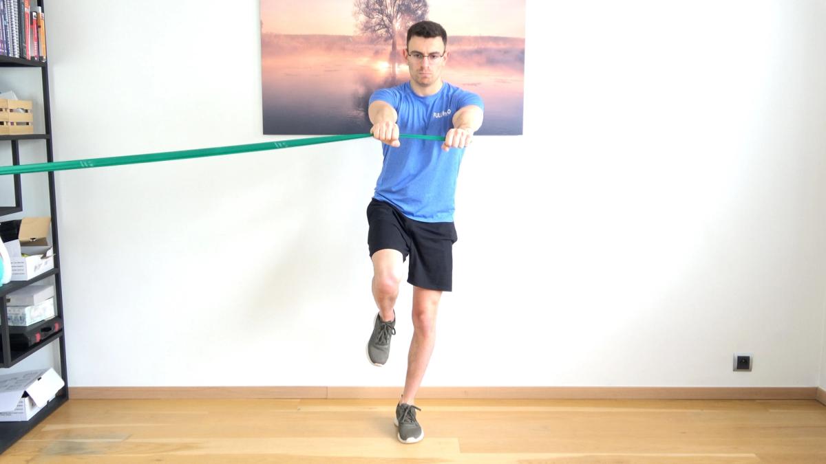 Stabilisation unipodale avec élastique