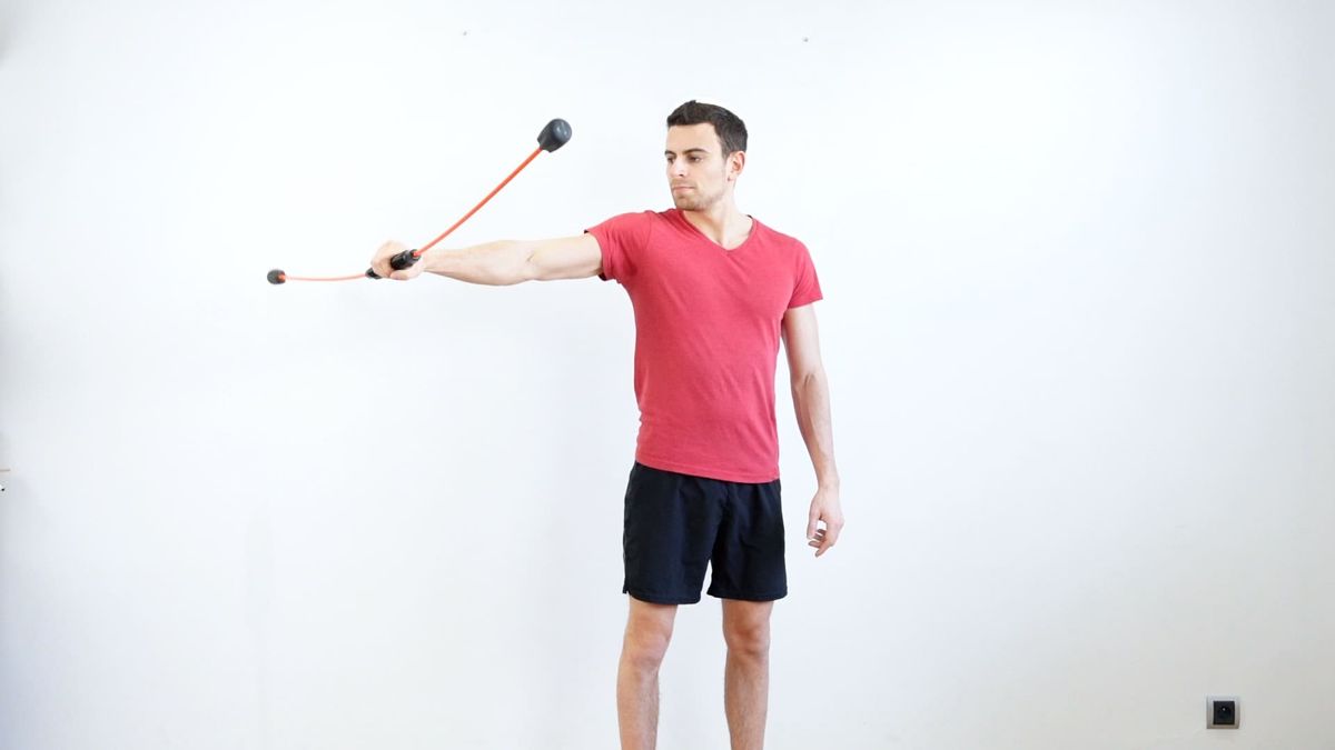 Oscillation Bar Exercise With 90° Shoulder ABD