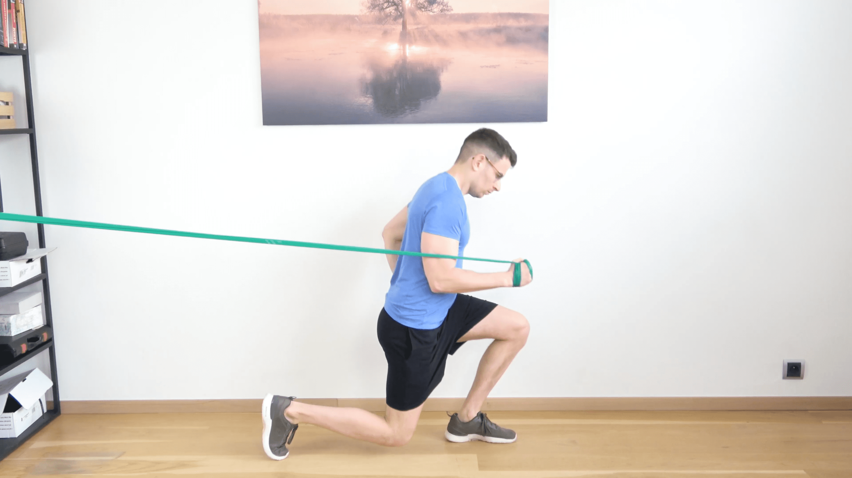 Flexion isométrique avec fente avant