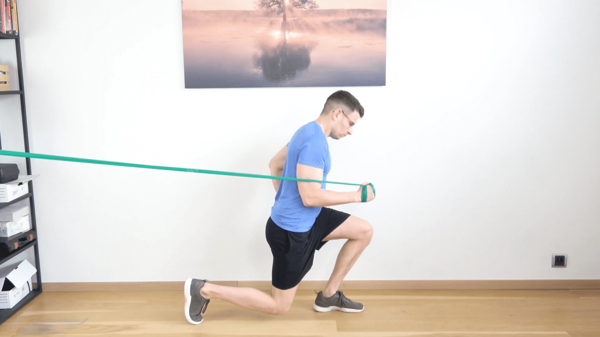 Flexion isométrique avec fente avant