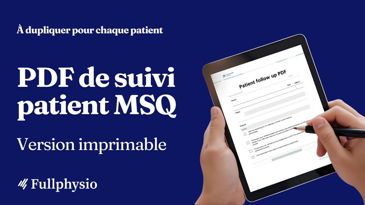 PDF de suivi patient MSQ (imprimable)