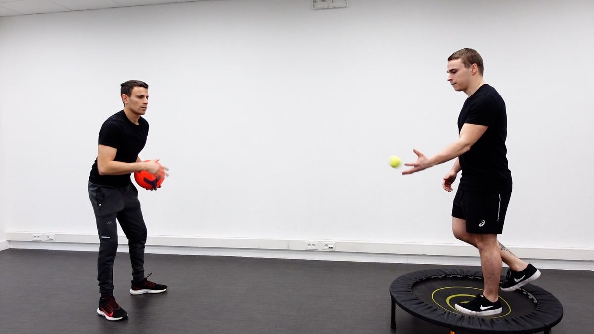Balance on Unstable Surface With Destabilization (Balls)