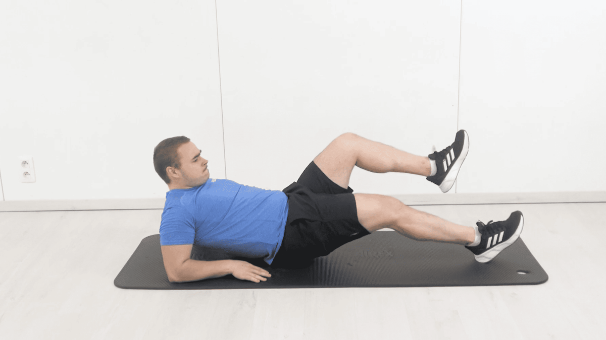 Gainage dorsal unipodal avec stabilisation dynamique cheville