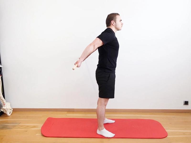 Assisted Shoulder Extension Mobilization, view 2
