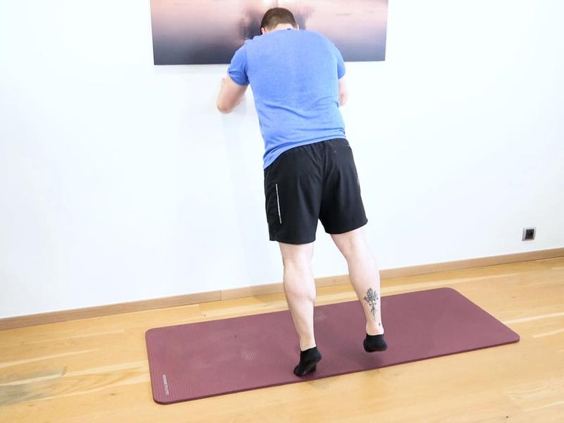 Alternate Calf Strengthening With Inclined Body, view 2