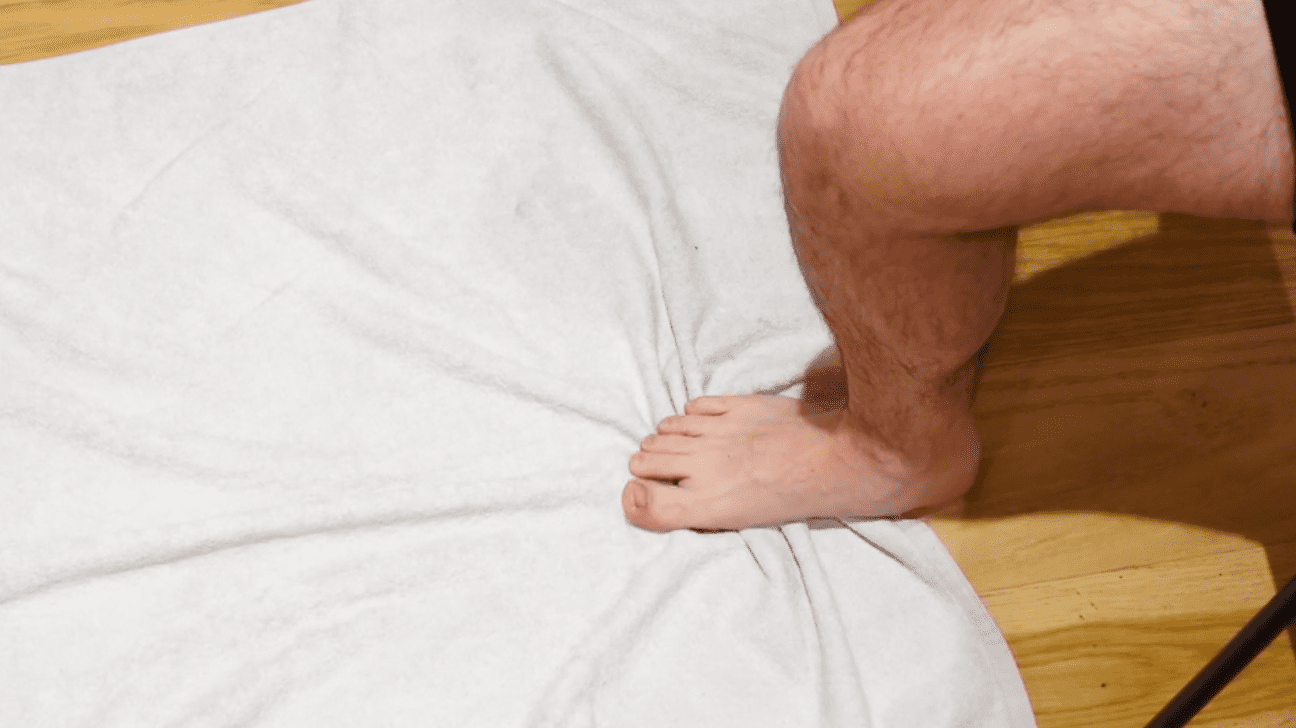 Toe Flexor Strengthening With Towel, view 1