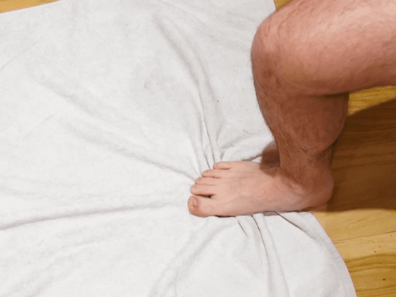 Toe Flexor Strengthening With Towel, view 1