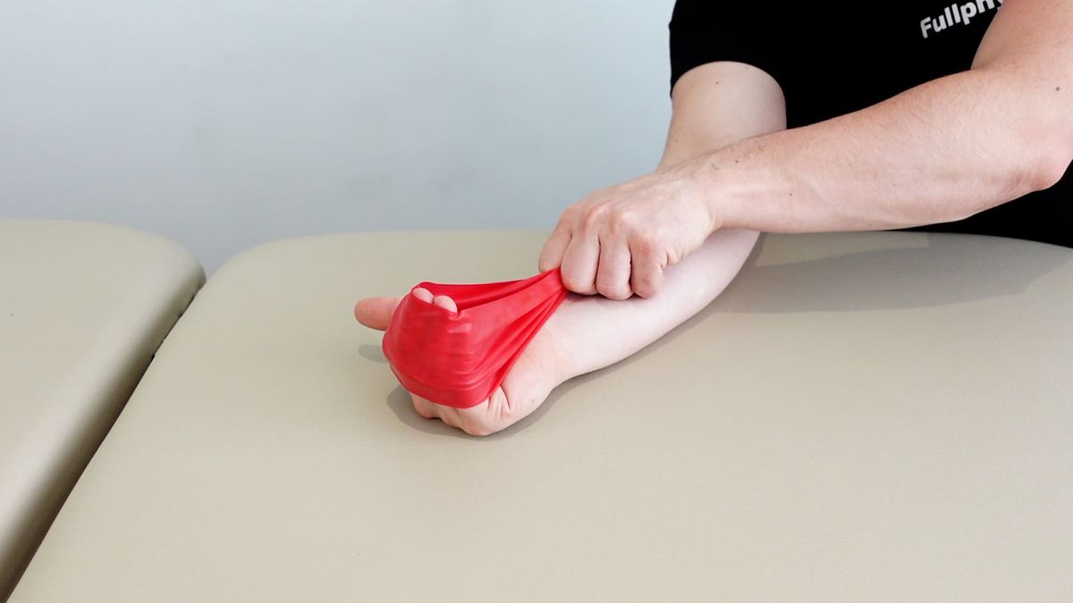 MCP Extension Strengthening With Elastic Band