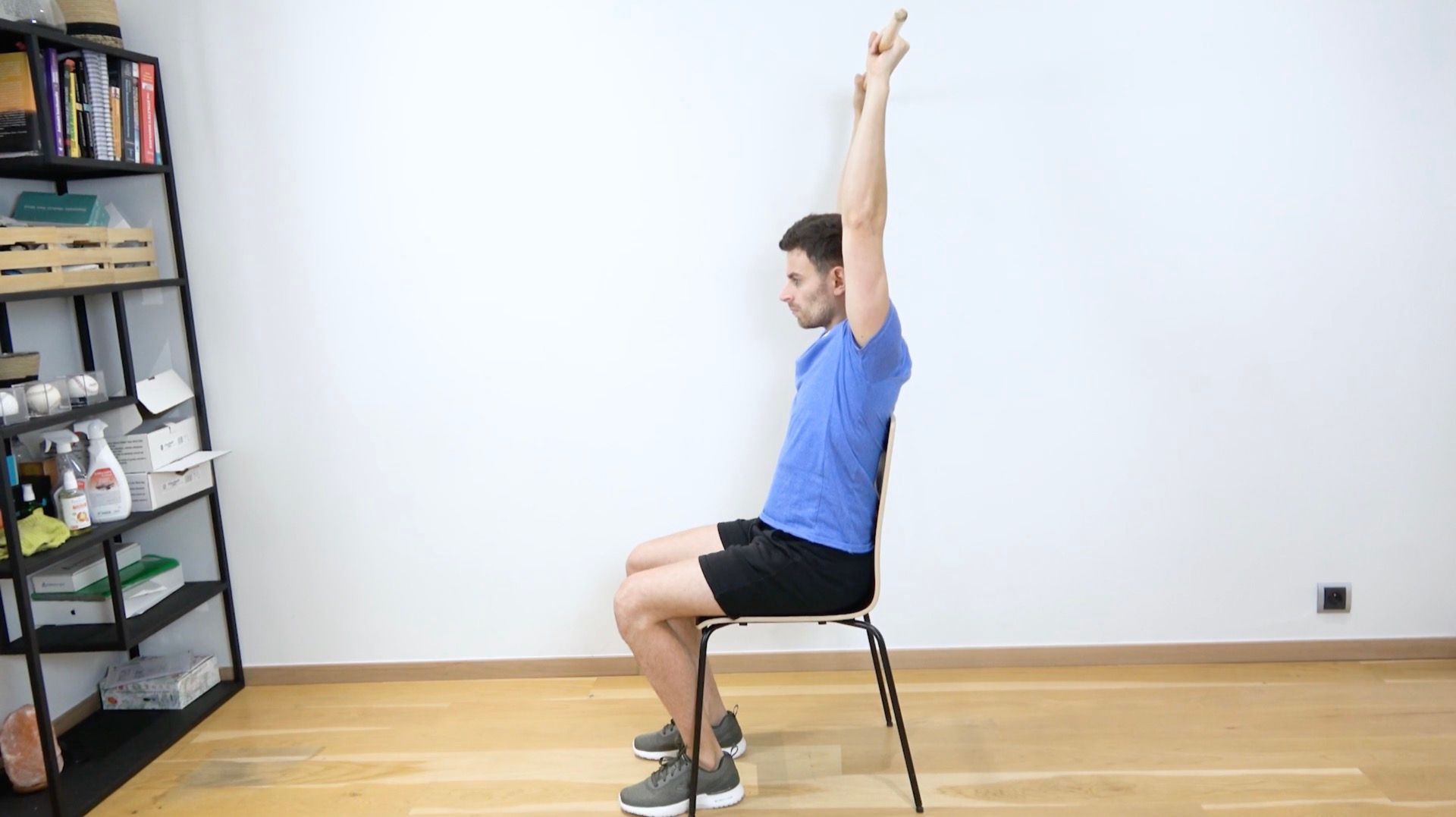 Seated Active-Assisted Shoulder Flexion With Stick