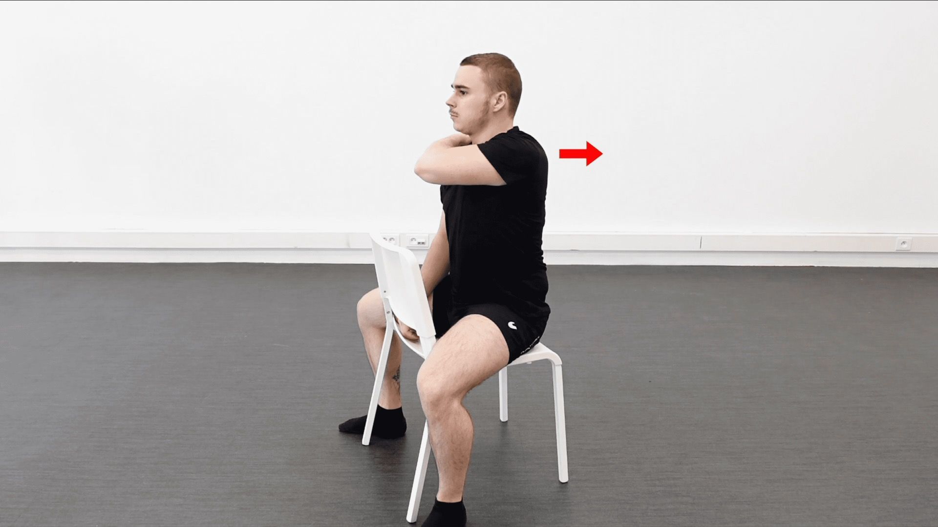 Seated Isometric Thoracic Straightening, view 2