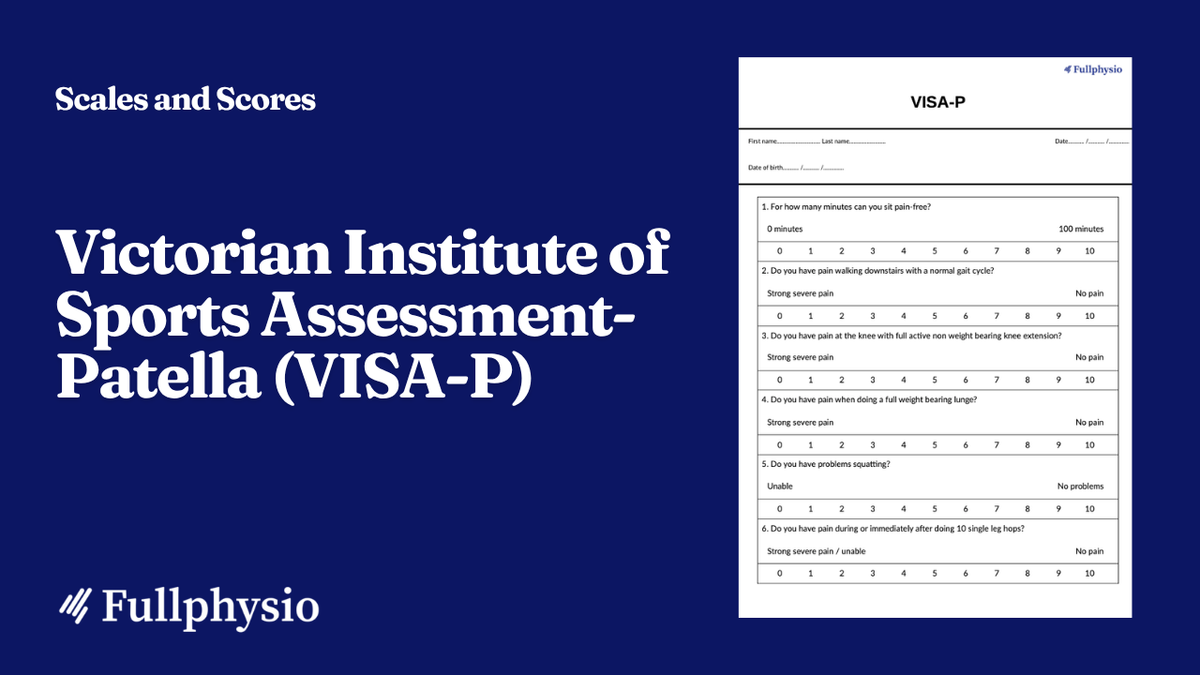 Victorian Institute of Sport Assessment-Patella (VISA-P)