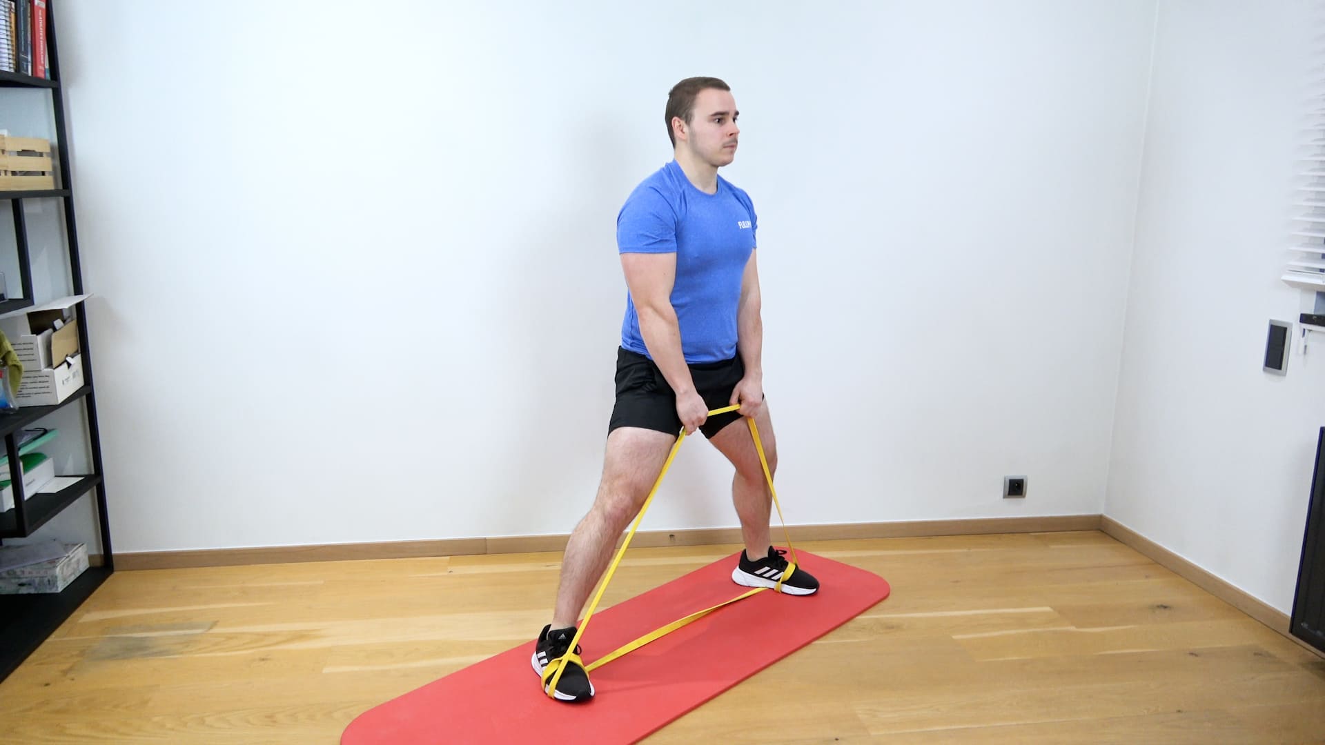 Wide Stance Deadlift With Elastic Band, view 2