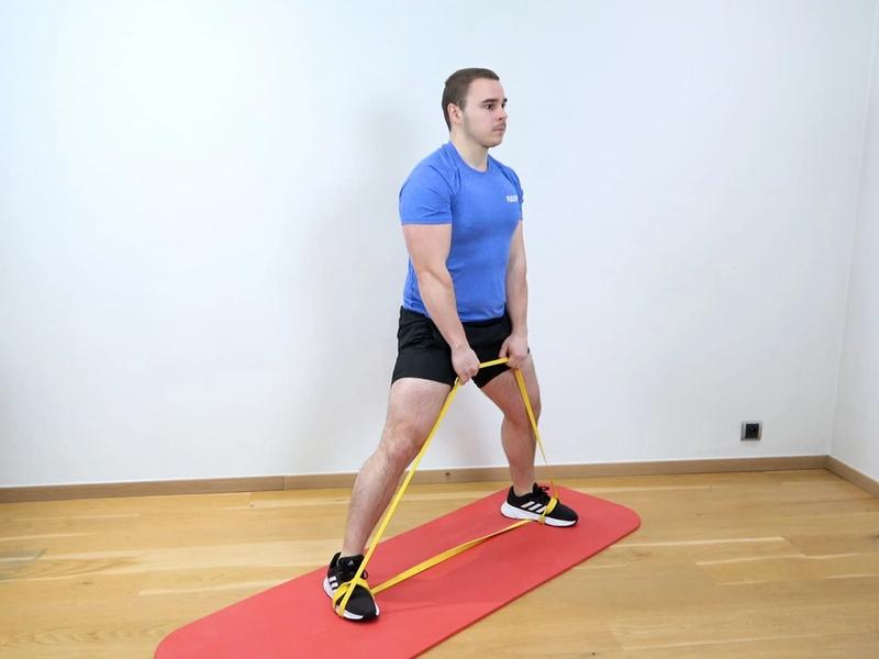 Wide Stance Deadlift With Elastic Band, view 2