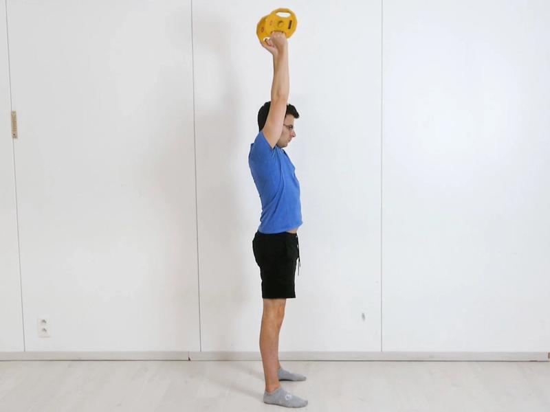 Shoulder Raise With Swing and Overhead Press, view 2