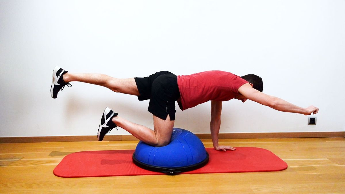 Stabilisation lombaire sur Bosu