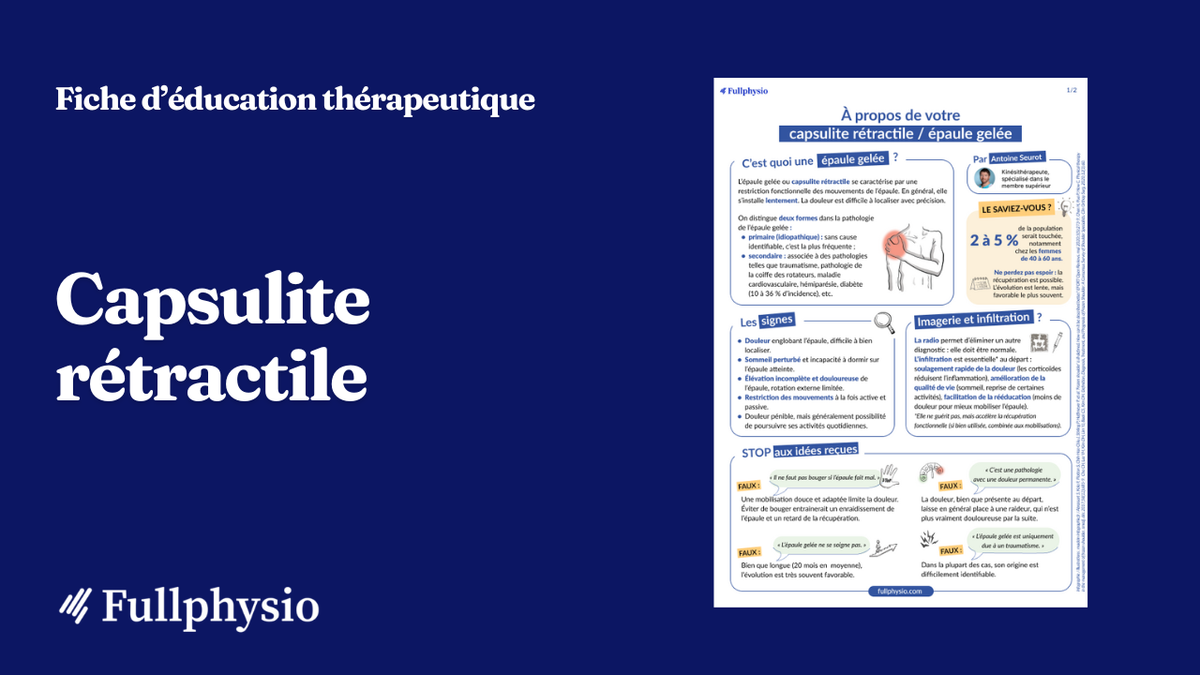 Éducation thérapeutique – Capsulite rétractile