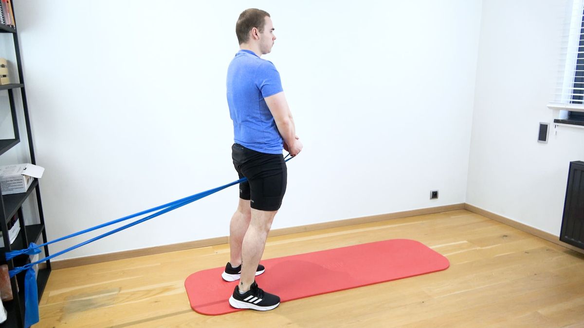 Hip Extensor Strengthening With Band Pull