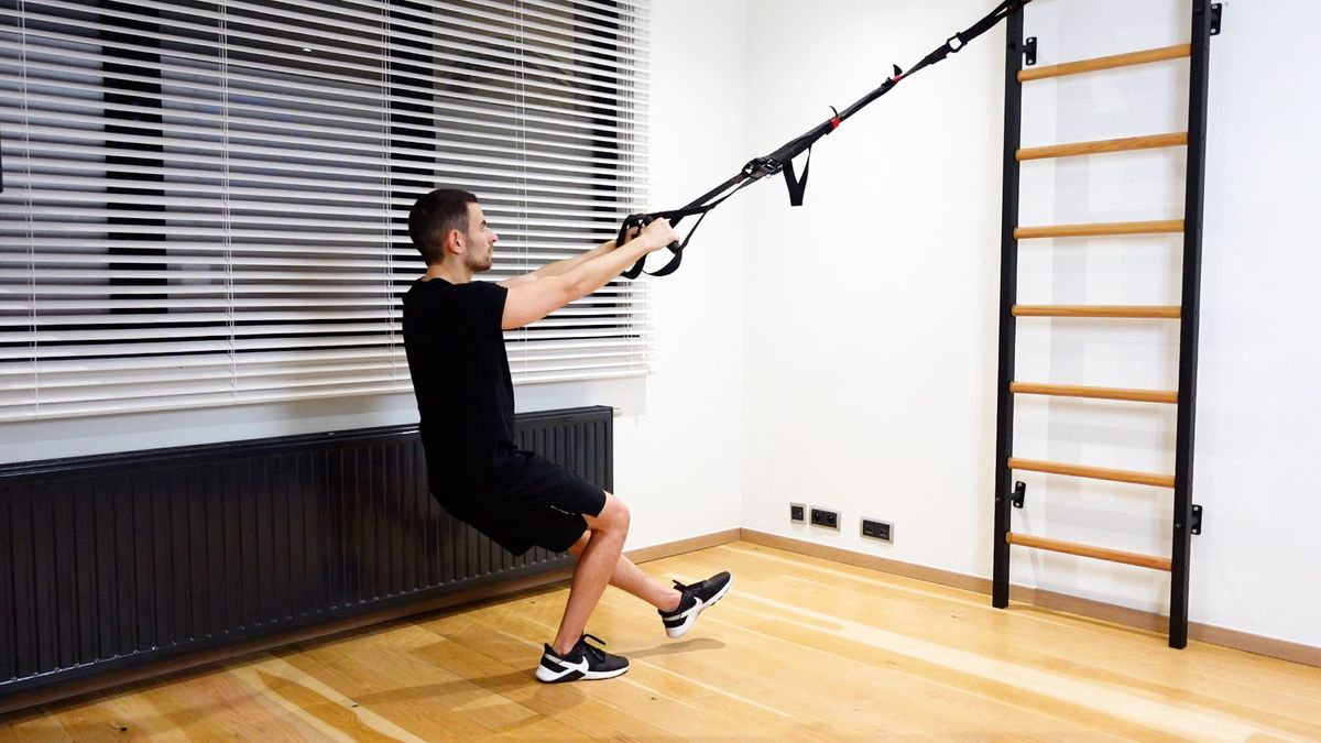 Assisted Single-Leg Squat With TRX