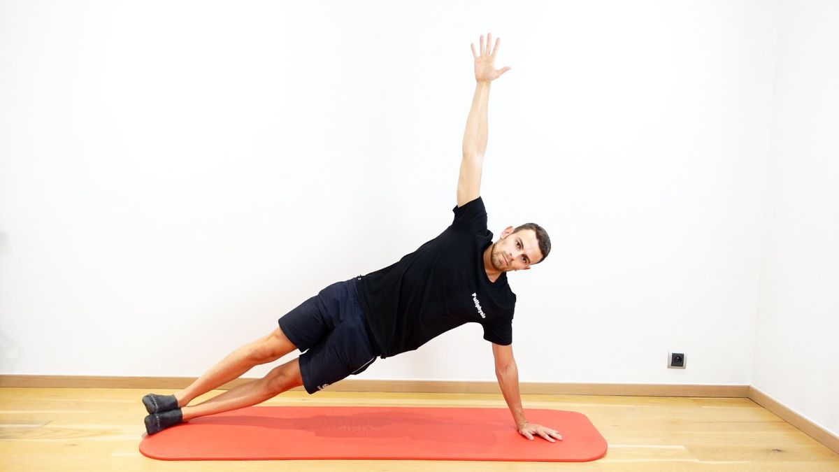 Gainage latéral bras tendus