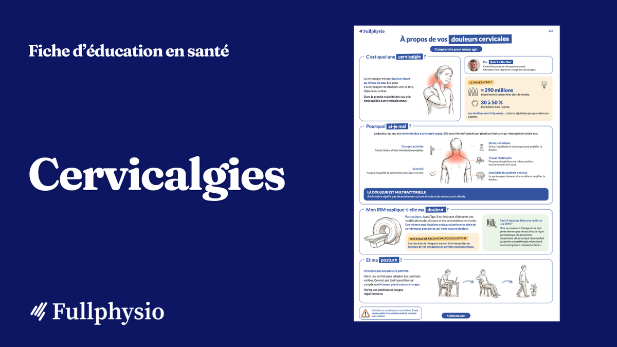 Éducation en santé – Cervicalgies