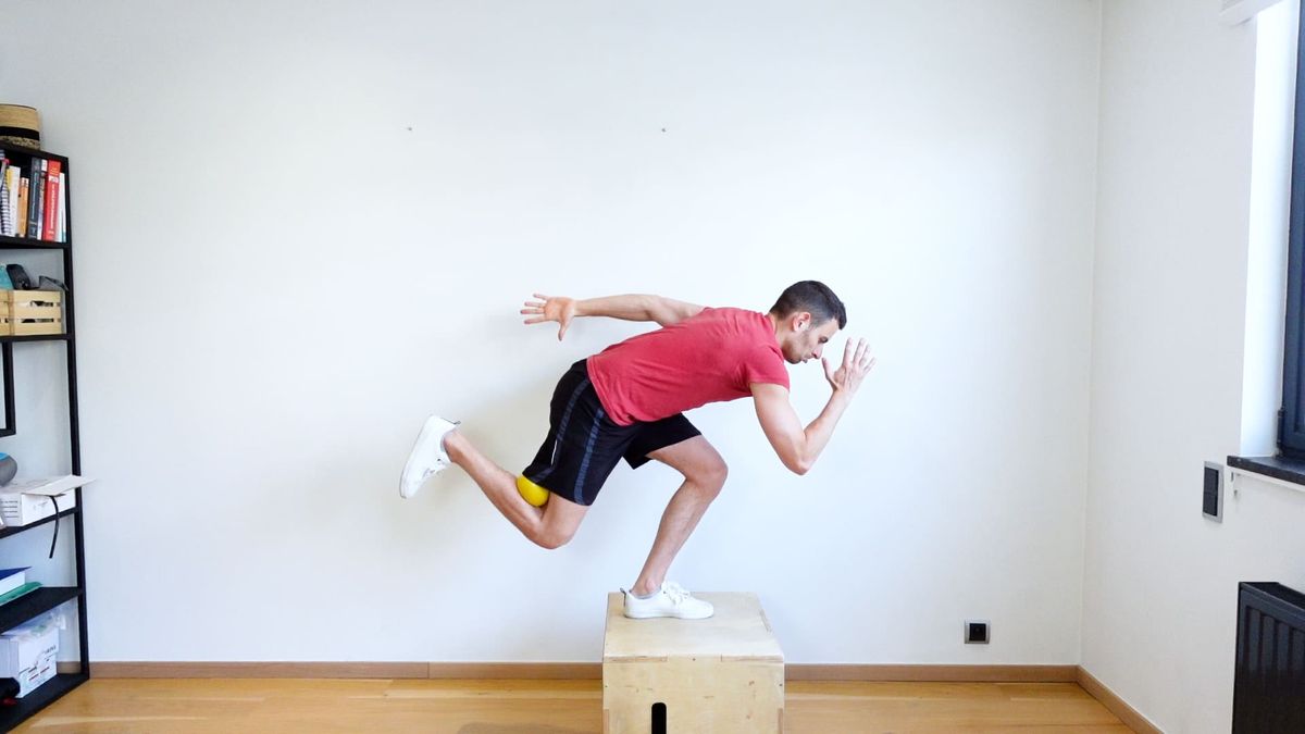 Single-Leg Squat & Active Hamstring Work With Ball Feedback