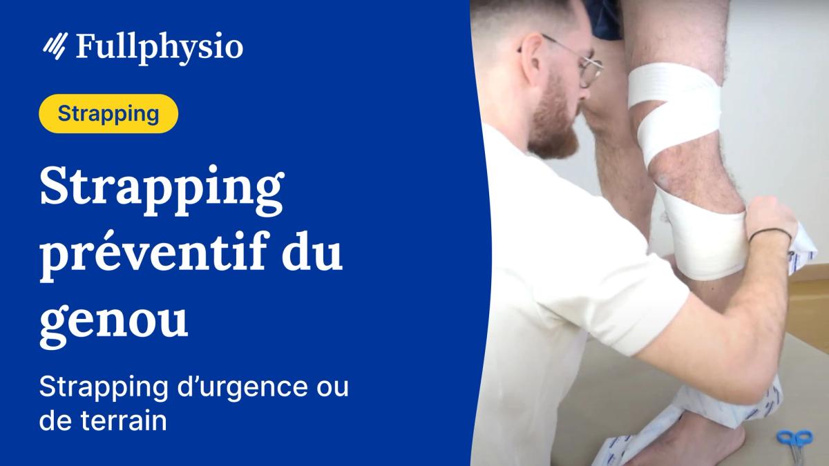Strapping préventif du genou d'urgence ou de terrain