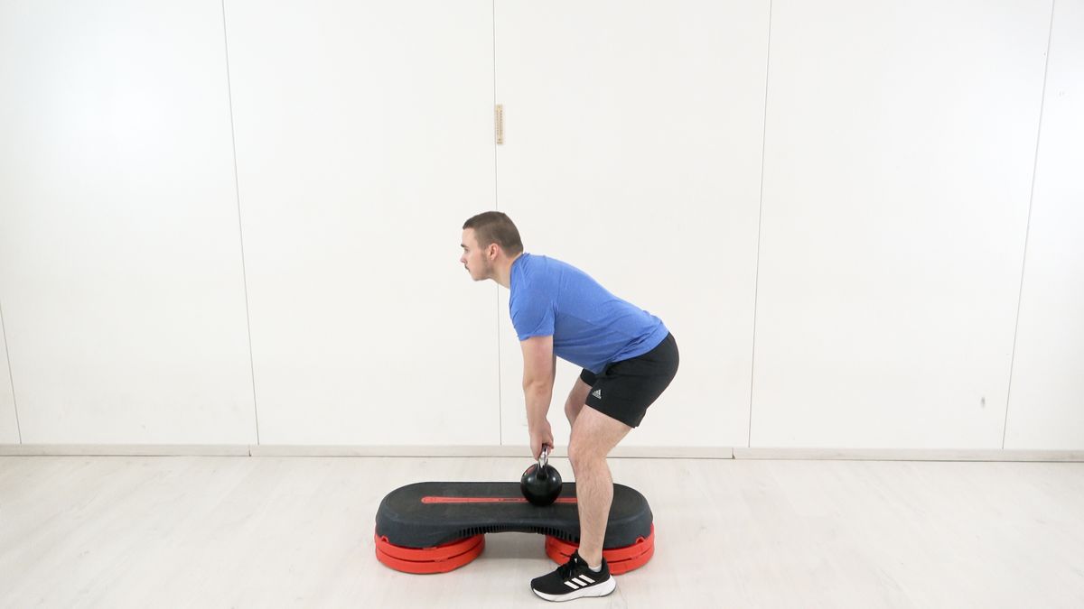 Deadlift With Weights & Height-Adjusted Step