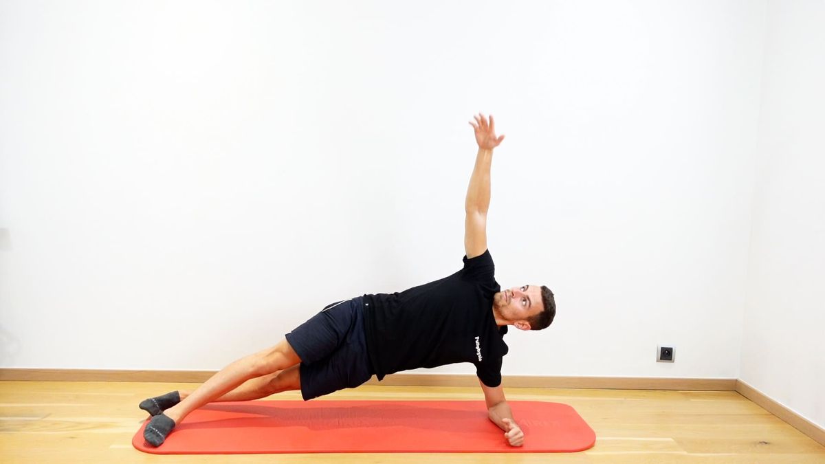 Gainage latéral avec rotation dynamique