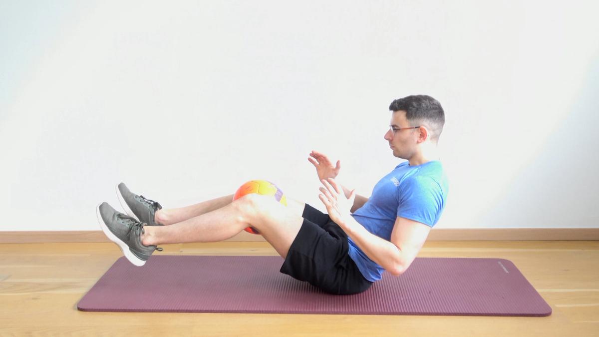 Abdominal Strengthening in Synergy With Adduction, Seated With a Ring