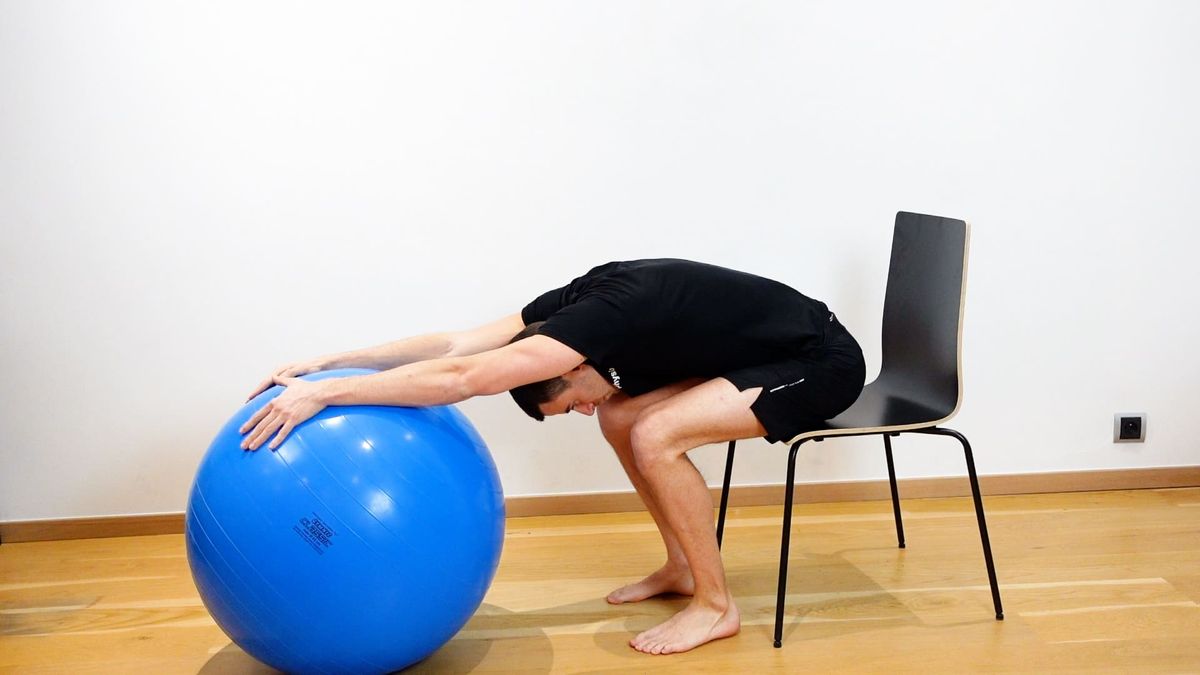 Lower Back Stretching With Swiss Ball