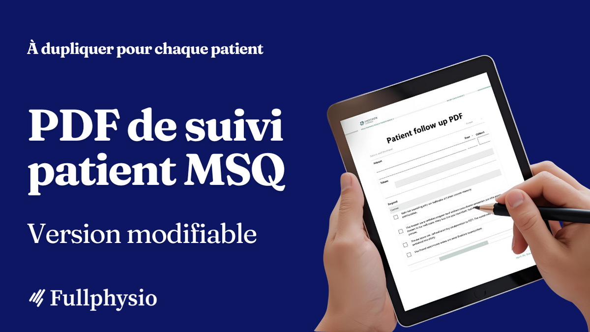 PDF de suivi patient MSQ (modifiable)