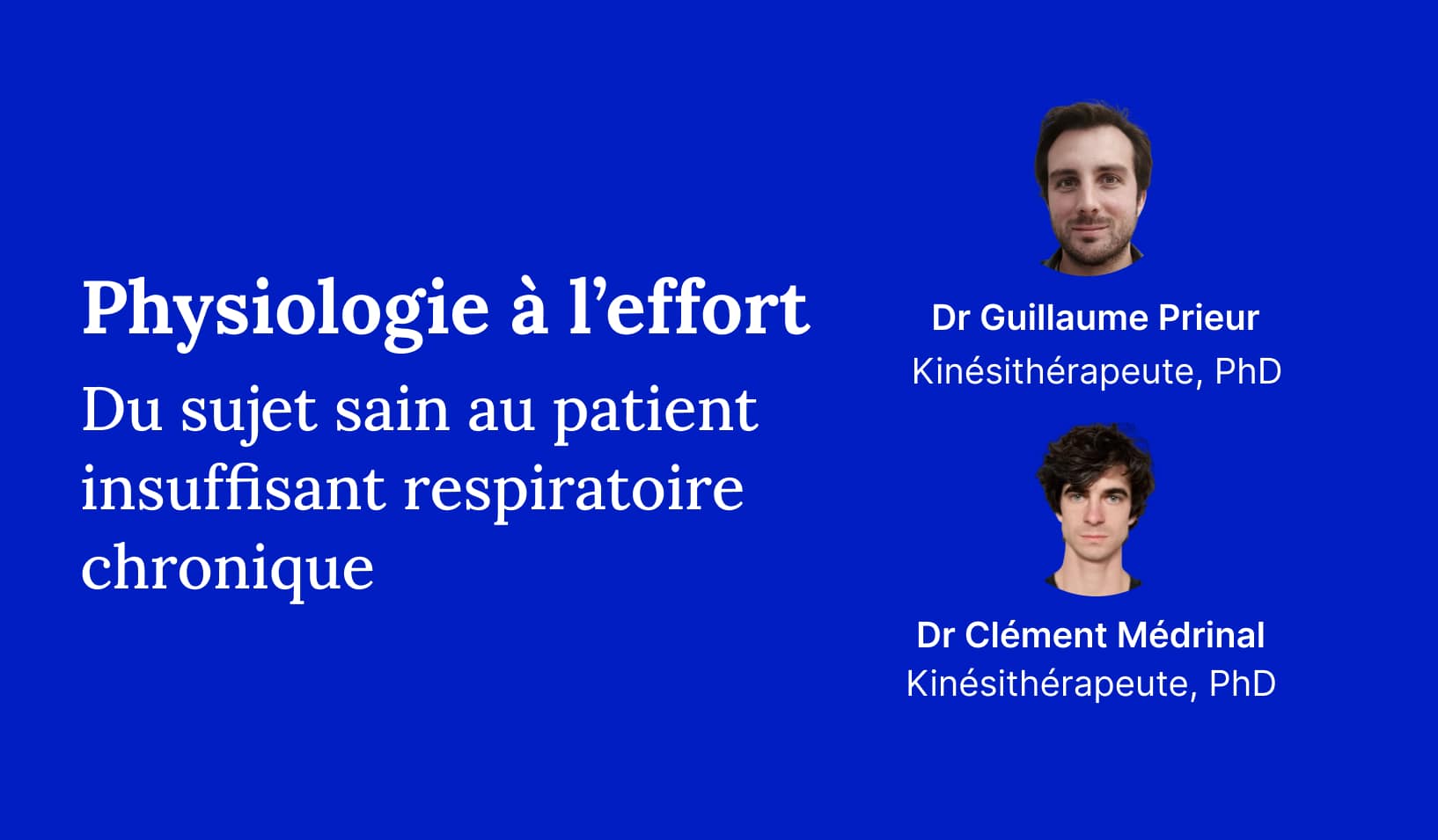 Physiologie à l’effort : du sujet sain au patient insuffisant respiratoire chronique
