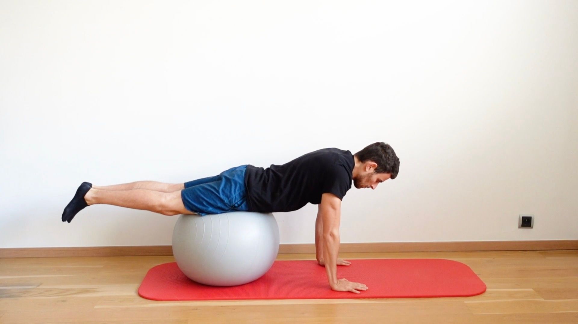Dynamic Plank With Swiss Ball, view 1