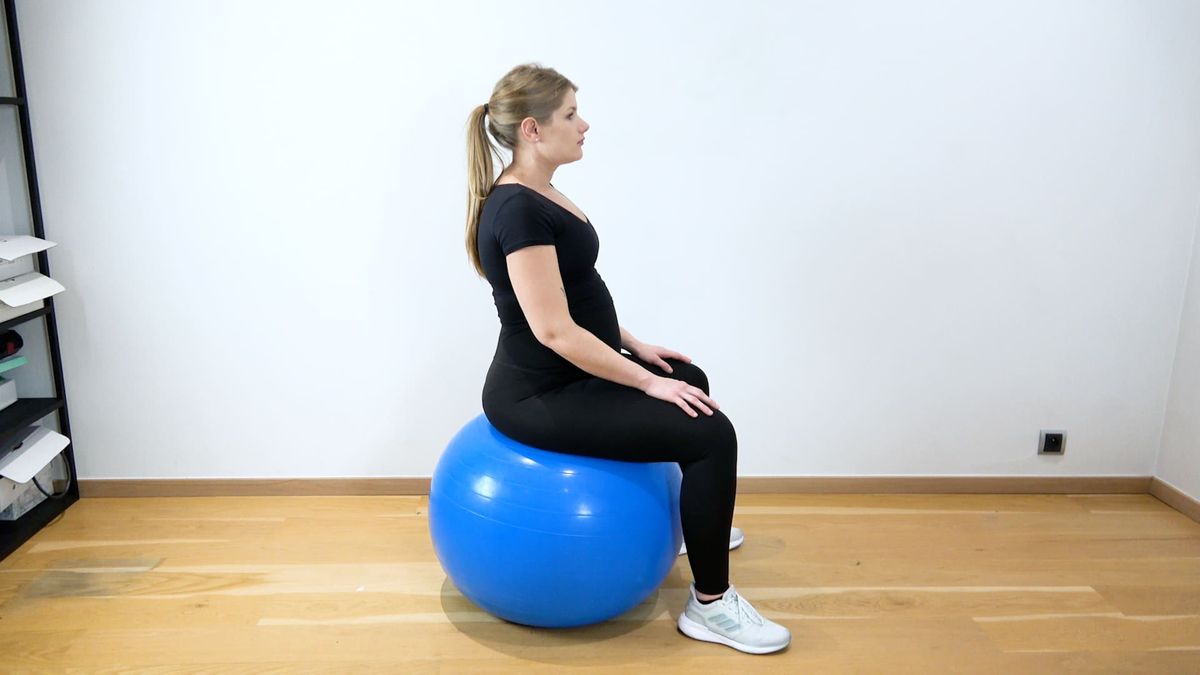 Contraction du plancher pelvien sur SwissBall