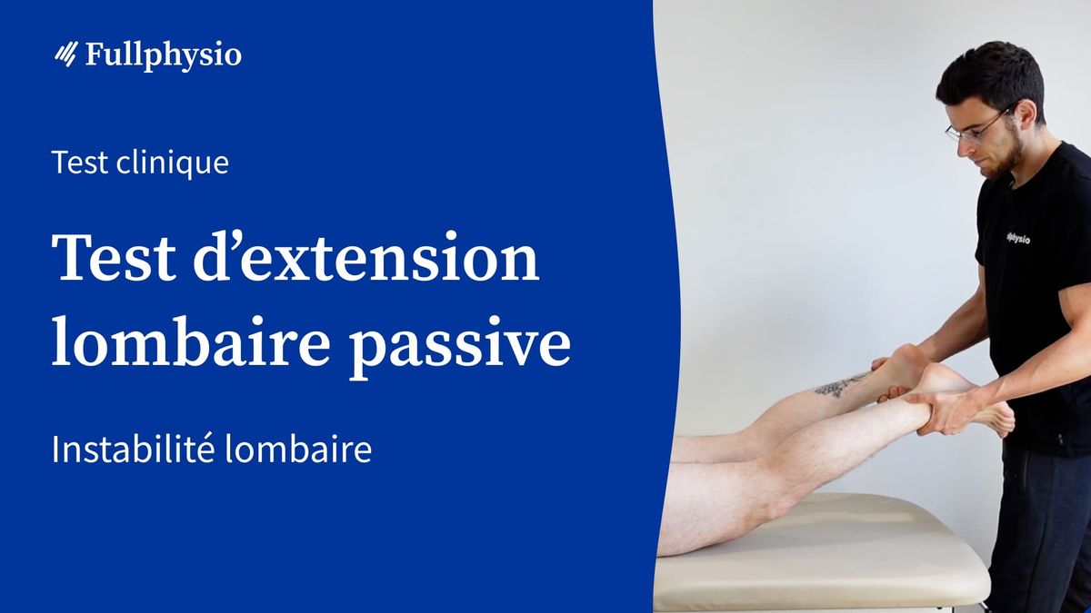 Test d’extension lombaire passive